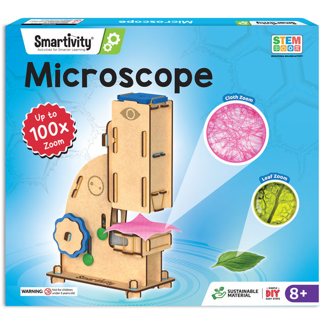 Smartivity Microscope 100x Zoom Toy for 6 to 12YearOld Kids, Fun