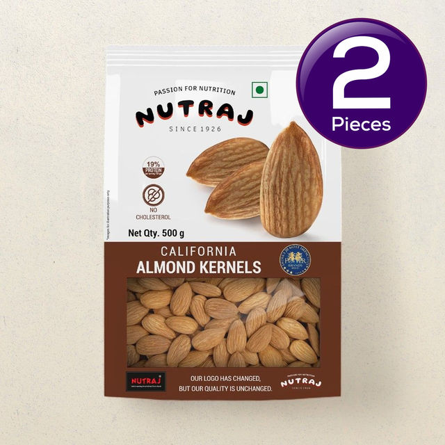 Nutraj California Almonds Kernels Pouch 500 g Combo