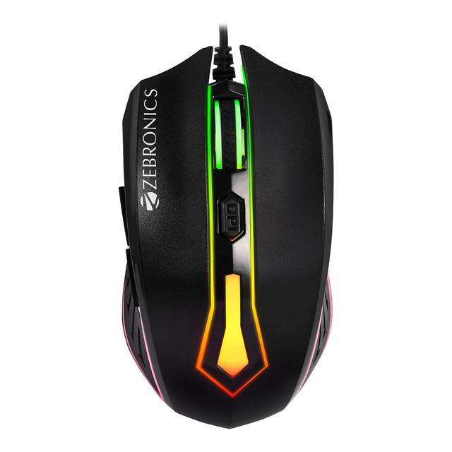 Zeb Sniper Wired Gaming Mouse With 6 Buttons, Multicolor Led Lights, Upto 2400 Dpi , Plug & Play Zeb Sniper Wired Gaming Mouse With 6 Buttons, Multicolor Led Lights, Upto 2400 Dpi , Plug & Play