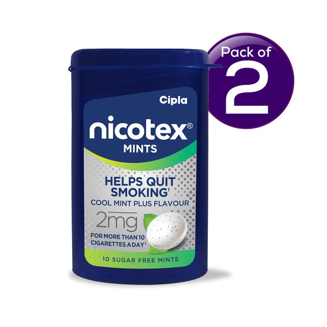 Nicotex Big Lozenges Mint Plus 2MG 10 pc Combo