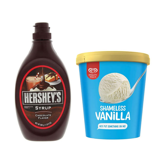 Hershey'S Chocolate Flavour Syrup623Gram(623gms) & Kwality Wall'S