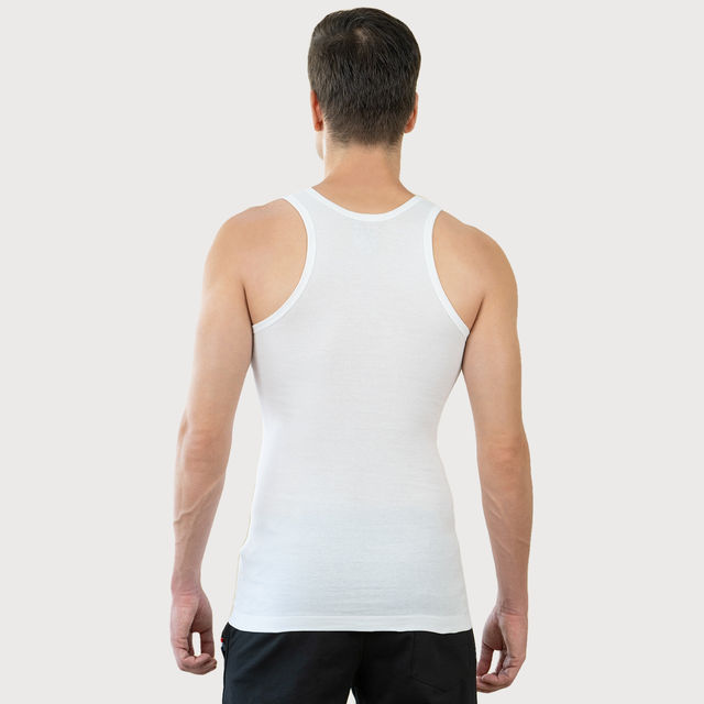 Lux Cozi Maxx Pure Cotton Round Neck Ribbed Vest - Buy at ₹418