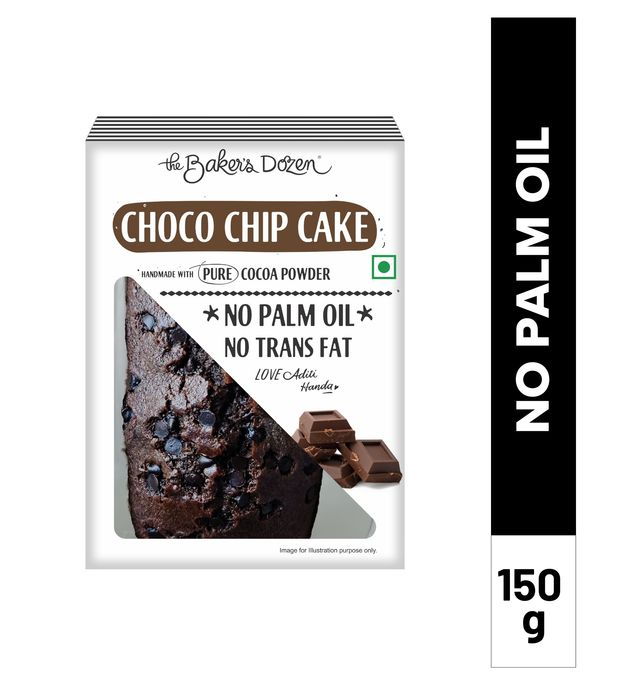 The Baker's Dozen Chocochip Cake No Palm Oil Loaded with Dark Chocolate