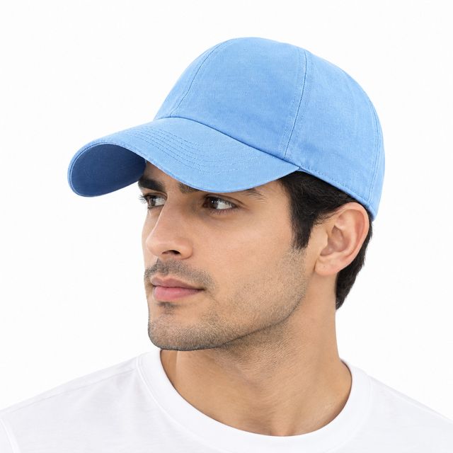 Infispace Pure Cotton Unisex Summer Sports Classic Cap Sky Blue