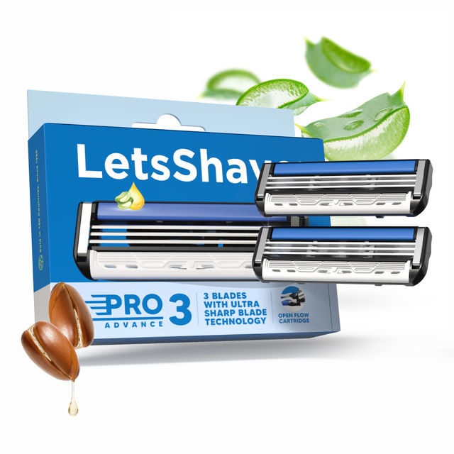 Letsshave Pro 3 Cartridges With Hollow Guard Bar For Men