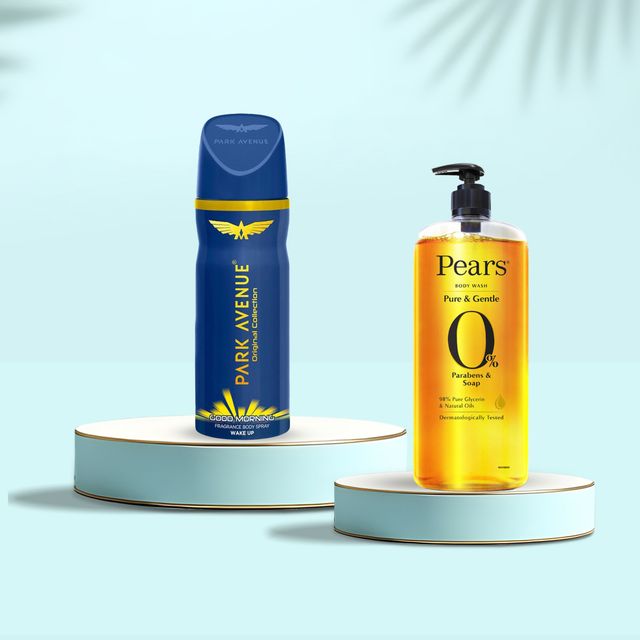 Pears Pure & Gentle Shower Gel Supersaver Xl Pump Bottle With 98% Pure Glycerine (750ml) & Park Avenue Good Morning Perfume For Men Fresh Long Lasting Fragrance (150ml) Combo