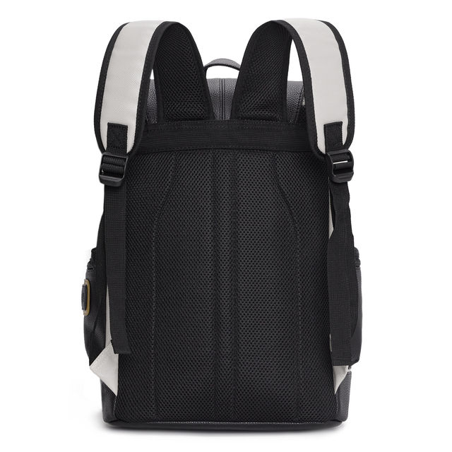 Fur Jaden 21 L Grey Vegan Leather Stylish Laptop Backpack - Buy at
