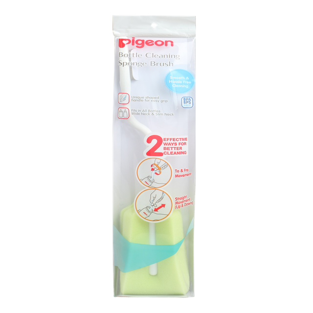 Pigeon Baby Care Bottle Cleaning Sponge Brush For Kids | Multicolour