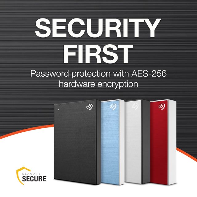 Seagate One Touch 1Tb External Hdd With Password Protection Light