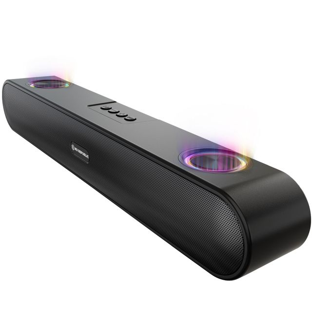 Nu Republic Party Box 16 With 10Hrs Playtime | Multi Rgb Led Lights Bluetooth Soundbar - Black