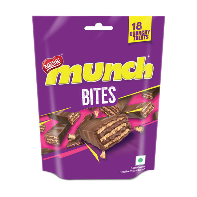 Nestle Munch Coated Crunchy Chocolate coated Wafer Bar - Share Pack 160 ...