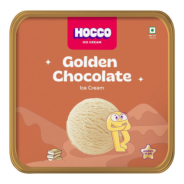 Hocco Golden Chocolate Ice Cream Tub