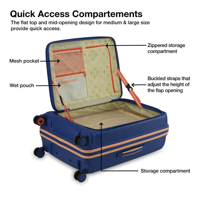 Nasher Miles Alexandria Check In Hardside Polypropylene Trolley