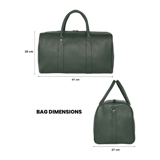 Fur Jaden 34 L Textured Vegan Leather Travel Duffle Bag Olive