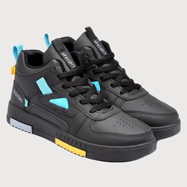 Asian Tarzan-11 Men High Top Sneakers Black (Size-9) - Buy at