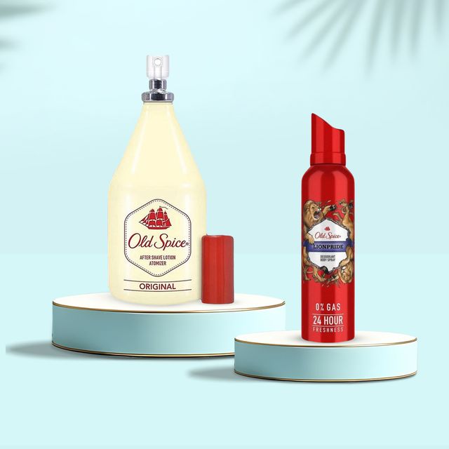Old Spice Original Atomizer After Shave Lotion (150ml) & Old Spice Lionpride No Gas Deodorant Body Spray Perfume For Men (140ml) Combo