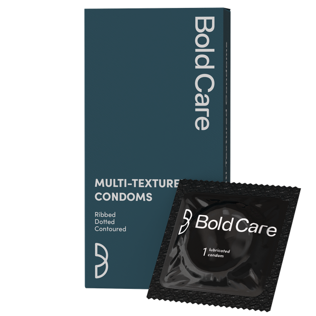 Bold Care Multi-Textured Condoms - Ribbed, Dotted, & Contoured