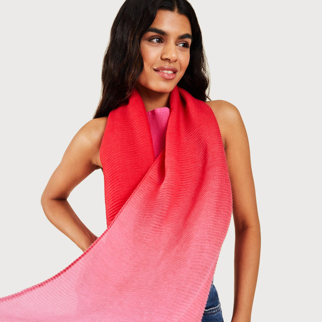 Accessorize London Women'S Ombre Lightweight Scarf - Red - Buy at