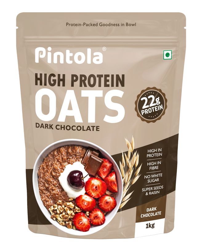 Pintola High Protein Oats Dark Chocolate With Almonds Raisin Pumpkin