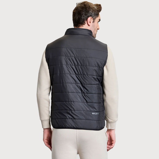 Boldfit Men's Puffer Jacket Winter Sleeveless Half All Weather