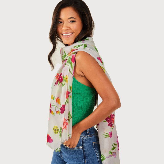 Accessorize London Women's Wild Flower Print Scarf - Buy at ₹1379