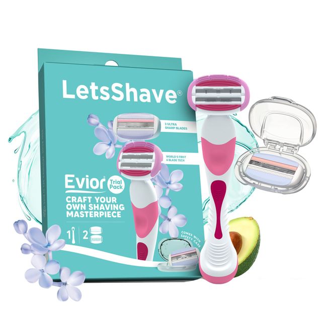 LetsShave Evior Trial Kit for Women with Mid Flex | World's First 6 and 3 Blade System Razor