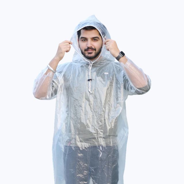 Fendo Disposable Free Size Unisex White Poncho - Buy at ₹119