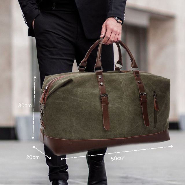 Fur Jaden Green 36 L Water Resistant Canvas Weekender Travel