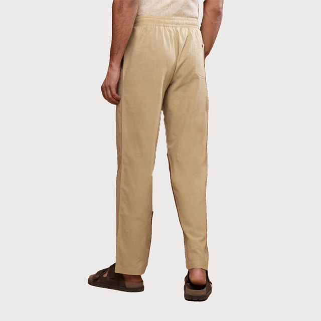 Fabindia Beige Cotton Drawstring Pants - 32 - Buy at ₹970 Online
