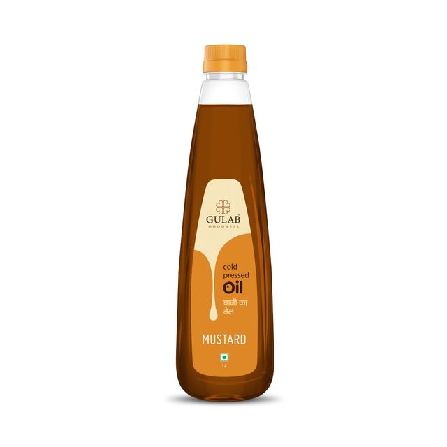 Gulab Mustard Oil Cold Pressed Bottle