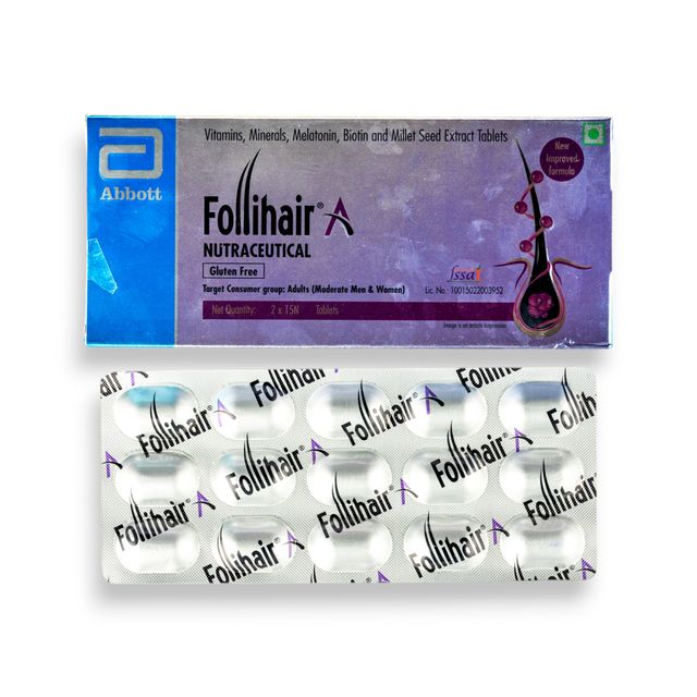 Follihair A Nutraceutical Gluten Free Tablets 