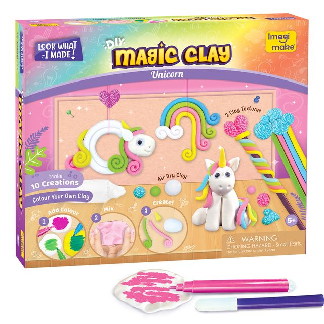 Imagimake Magic Clay - Unicorn Theme Art & Craft Kit | Birthday Gifting Toys for Kids (5+ Years)
