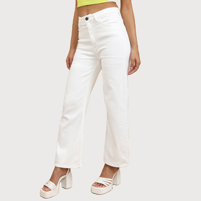 Tokyo Talkies Women's Flared Clean Look Stretchable Jeans - 32
