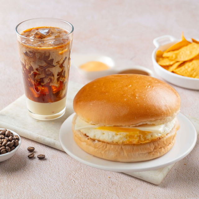 Double Egg & Cheese Sandwich & Vietnamese Cold Coffee Combo
