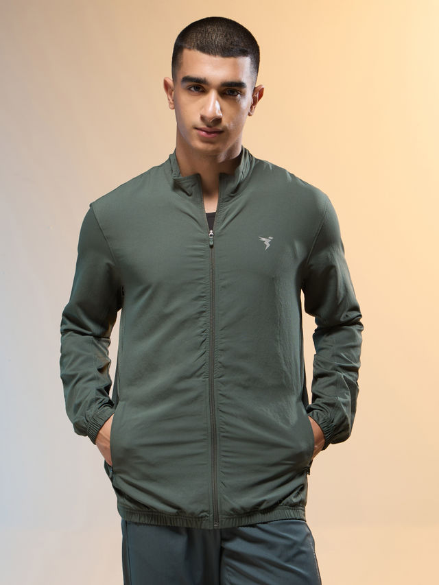 Technosport Men's Slim Fit Mock Neck Sports Jacket - Buy at ₹780