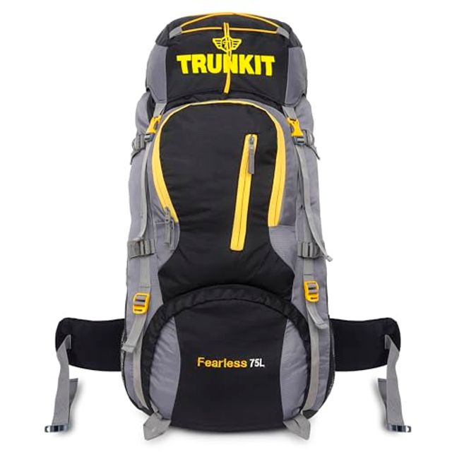 Trunkit [WR75-01 Black] Trekking Bag with Rain Cover/Shoe