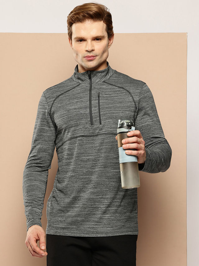 アルス Alcis Men's Zip Flex Full-Sleeve T-shirt - Buy at ₹550 Online