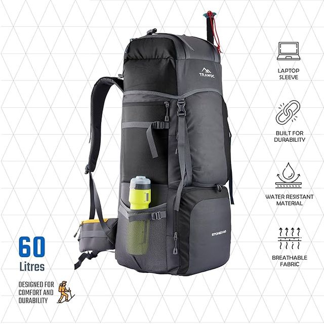 Trawoc Unisex Polyester 60 L Rucksack - Buy at ₹3520 Online