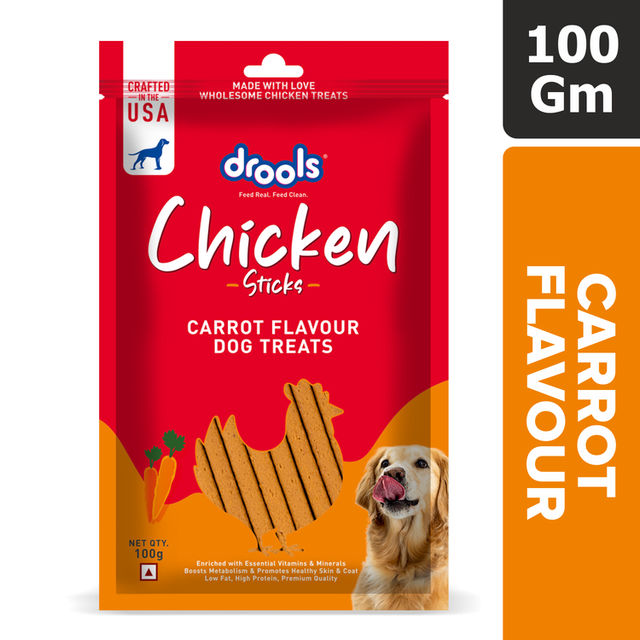 Drools Chicken Carrot Flavor Dog Treats Sticks