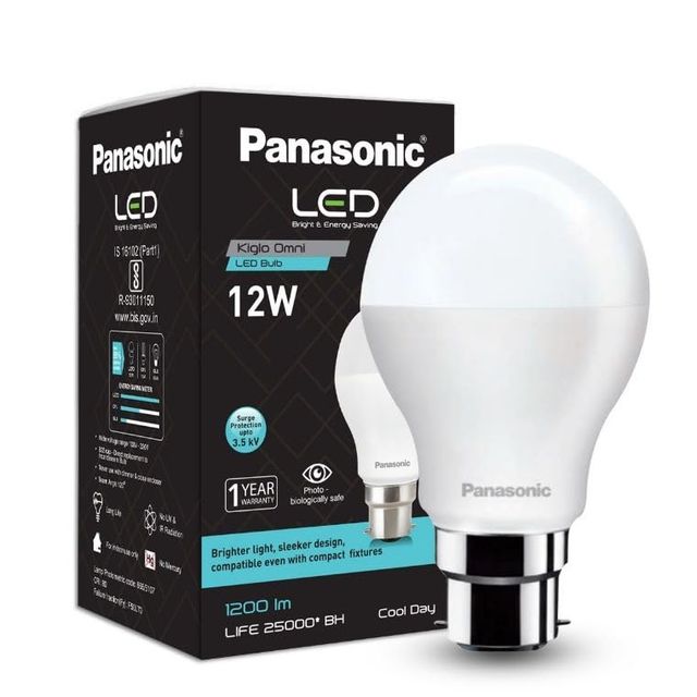 Panasonic 12W Led Bulb, Cool Daylight 6500K - Buy at ₹129 Online