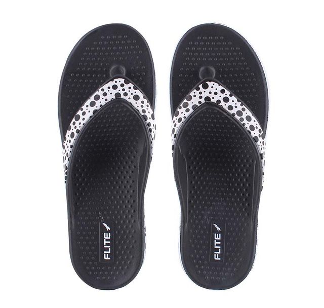 Flite Slippers FL-2008 Black White For Women | 5 UK
