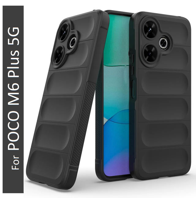 Custodia Magnetica Per Xiaomi Poco X6 Pro 5G, Cover Sottile Con Retro Opaco E Bumper TPU, Nero - 6