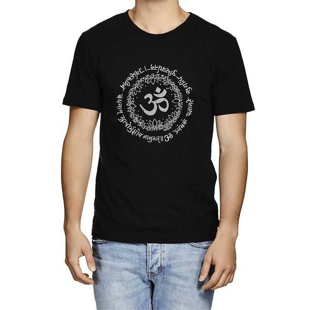 Mad Over Men s Print Om Printed Black T-shirt - Buy at ₹229