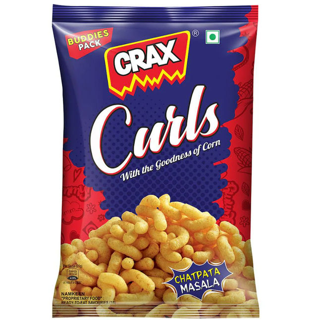 Crax Curls Chatpata Masala Crisps 82 g - Buy online at ₹36 near me