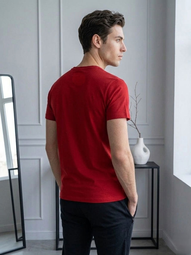 Lux Cozi Men s Ultimate Comfort & Style Round Neck Cotton T-shirt