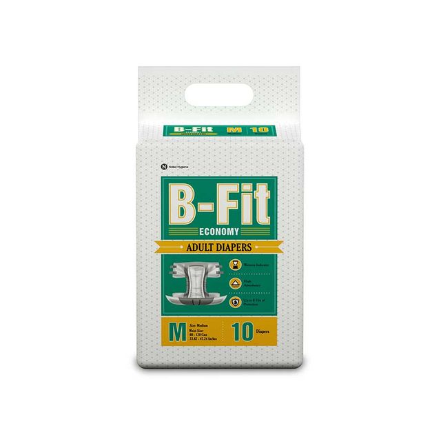 B-FIT Economy Adult Diaper  (Tape , M , 60-120 cm)