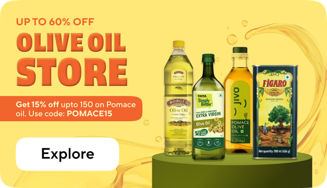 Get 15% off upto 150 on Pomace Oil