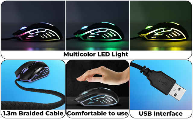 ZEBRONICS Sniper High Precision Wired Gaming Mouse with 6 Buttons