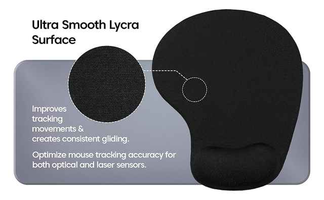 Buy Sounce Mouse Pad, Ergonomic Mouse Pad (Black) Online - Price