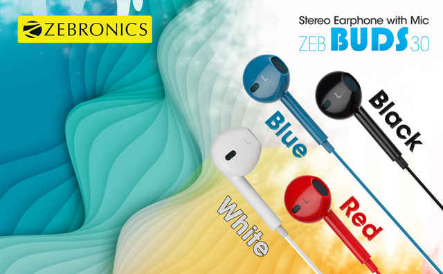 Buy Zebronics Buds 30 3.5mm Wired Earphone with Mic, Volume